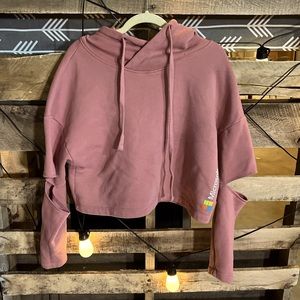 Pink Bella Canvas Elbow Cut-out Pullover, Size M